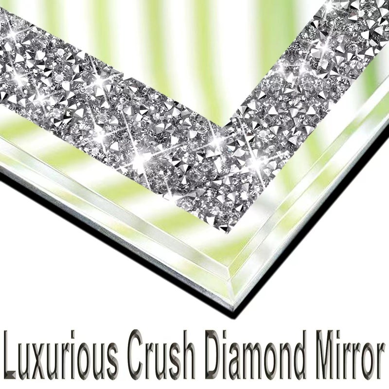 XIHACTY Crush Diamond Mirrors Wall Decor 6inch Mirror Tiles for Crafts, 8 Pack Square Silver Diamond Glass Mirrors for Home Wall Decor, Mosaics DIY. - Image 5